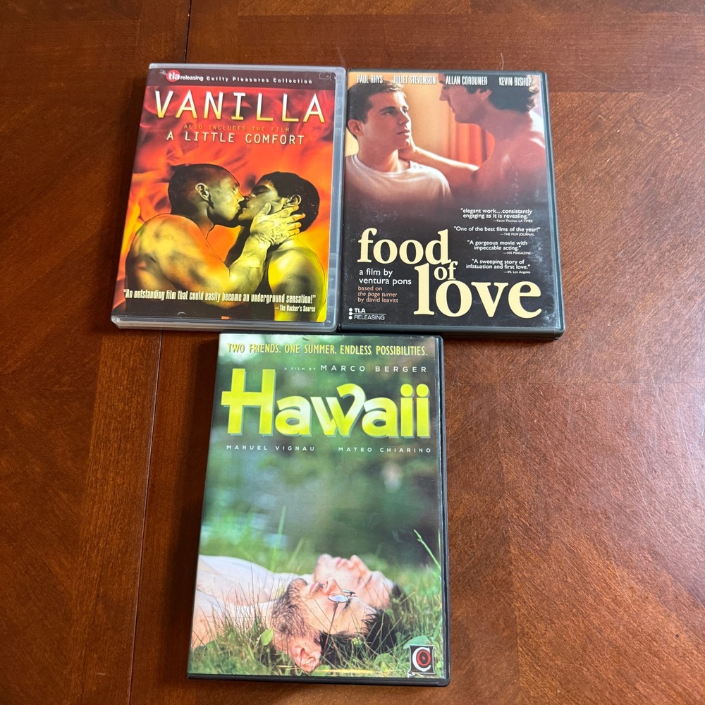 LGBTQ DVD Lot Hawaii Marco Berger Vanilla Food of Love TLA Releasing Gay Cinema
